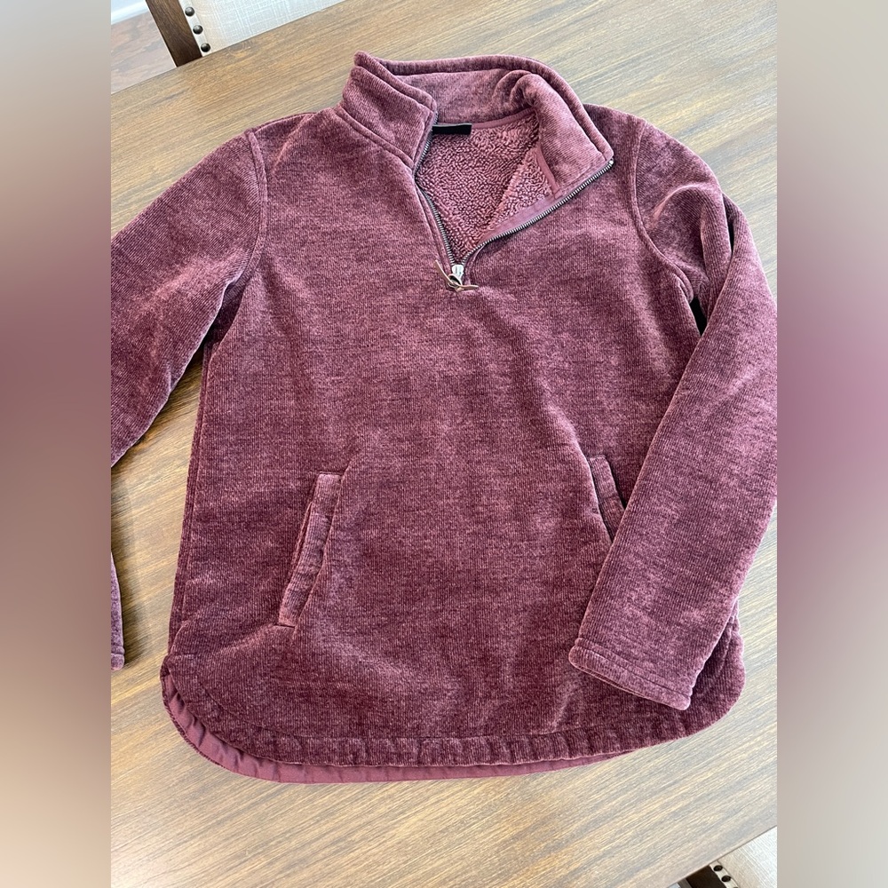 EUC 32 Degrees Purple Half-Zip Sweater